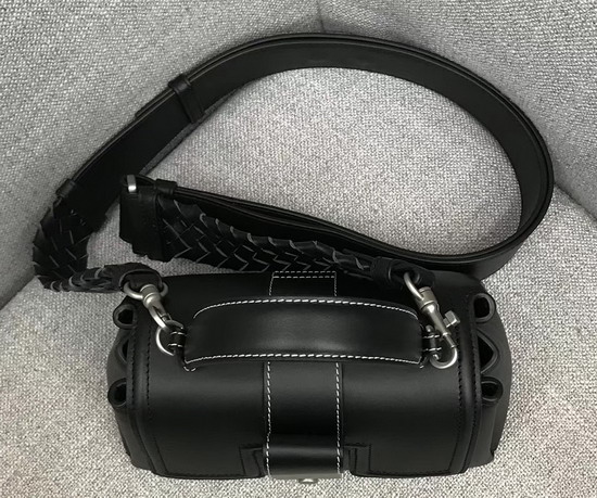 Bottega Veneta Small Piazza Bag in Black Matte Calf