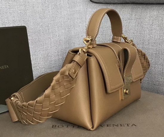 Bottega Veneta Small Piazza Bag in Tan Matte Calf