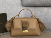 Bottega Veneta Small Piazza Bag in Tan Matte Calf