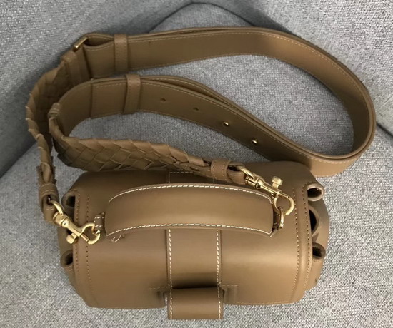 Bottega Veneta Small Piazza Bag in Tan Matte Calf