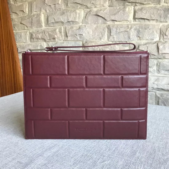 Bottega Veneta Small Pouch in Burgundy Padded Nappa Leather