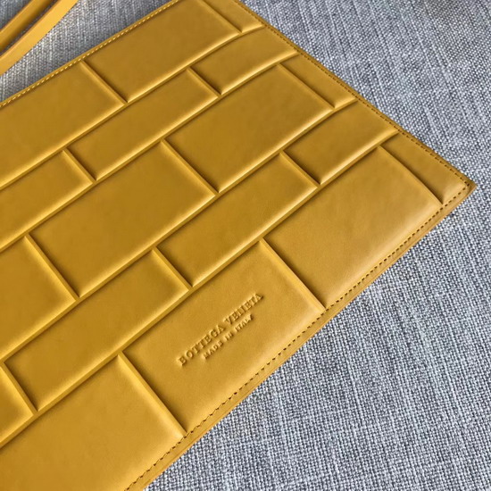 Bottega Veneta Small Pouch in Yellow Padded Nappa Leather