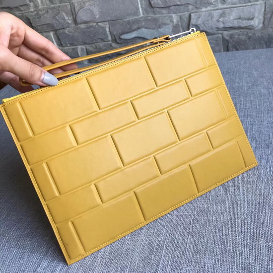 Bottega Veneta Small Pouch in Yellow Padded Nappa Leather