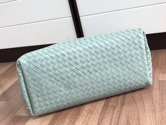 Bottega Veneta Small Roma Bag Mint Green Intrecciato Calf Leather