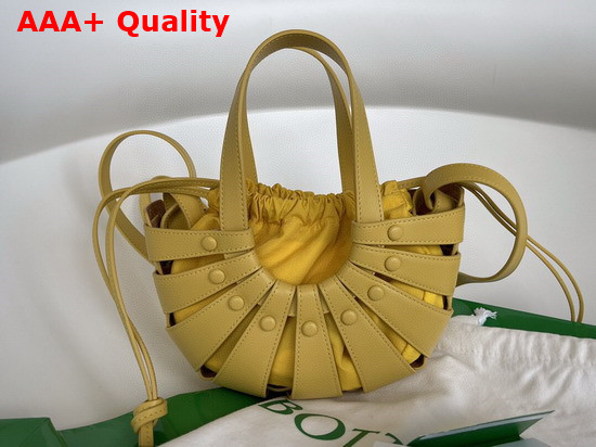 Bottega Veneta Small Shell Cut Out Shoulder Bag in French Calf Buttercup Replica