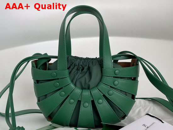 Bottega Veneta Small Shell Cut Out Shoulder Bag in Racing Green French Calf Replica