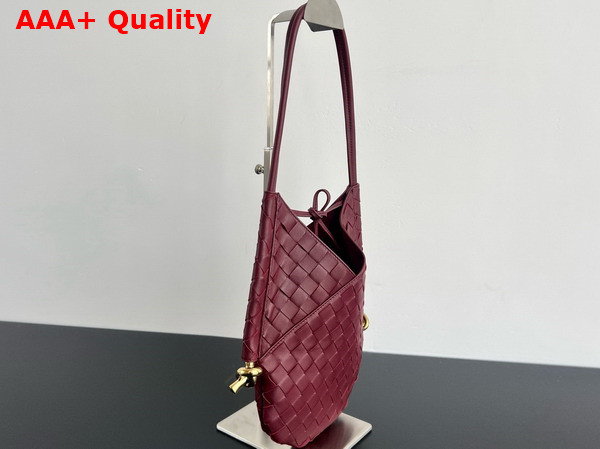 Bottega Veneta Small Solstice Shoulder Bag in Barolo Intrecciato Leather Replica