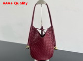 Bottega Veneta Small Solstice Shoulder Bag in Barolo Intrecciato Leather Replica