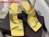 Bottega Veneta Square Toed Sandal with Curved Heel Tapioca Lambskin Replica