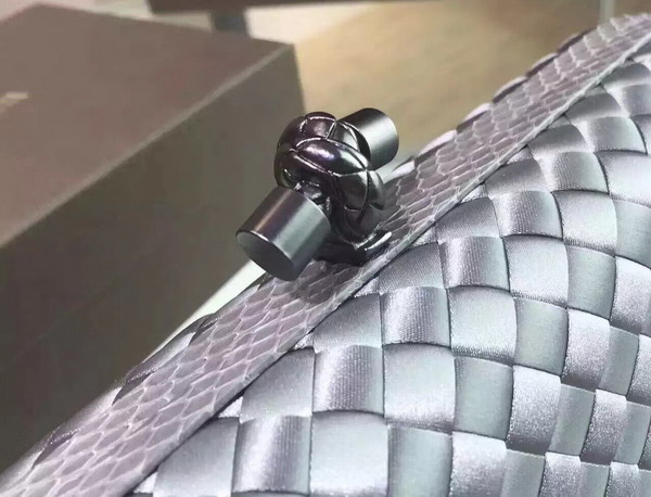 Bottega Veneta Stretch Knot in Light Grey Intrecciato Impero with Ayers Details