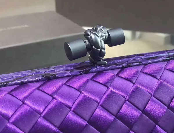 Bottega Veneta Stretch Knot in Purple Intrecciato Impero with Ayers Details