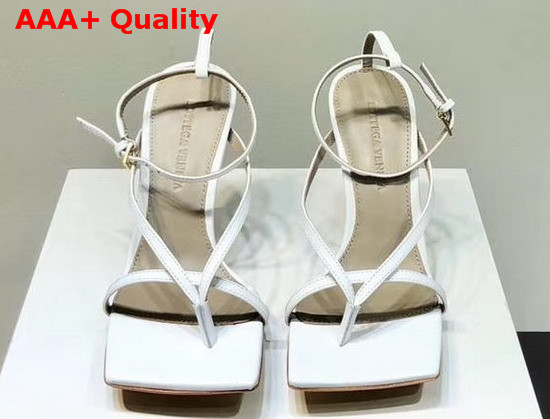 Bottega Veneta Stretch Sandals Optic White Lambskin Replica