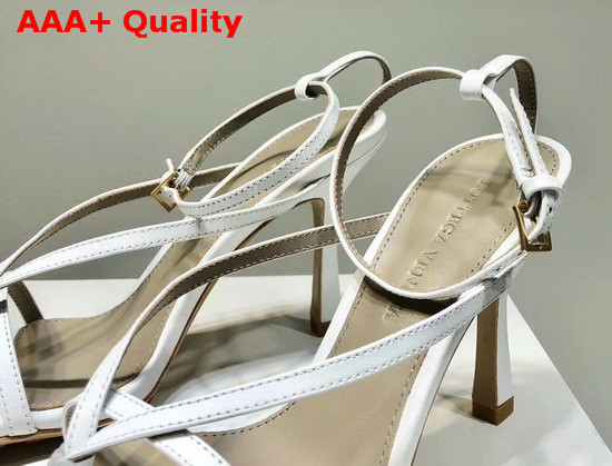 Bottega Veneta Stretch Sandals Optic White Lambskin Replica