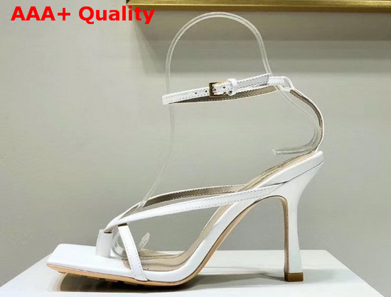 Bottega Veneta Stretch Sandals Optic White Lambskin Replica