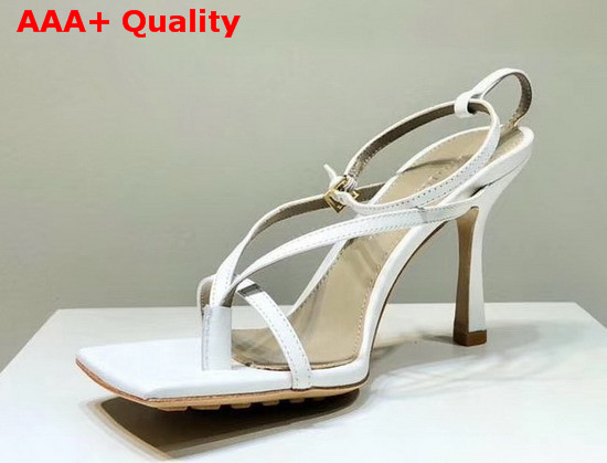 Bottega Veneta Stretch Sandals Optic White Lambskin Replica