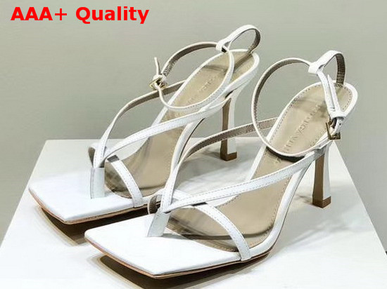 Bottega Veneta Stretch Sandals Optic White Lambskin Replica