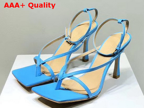 Bottega Veneta Stretch Sandals Sky Blue Lambskin Replica