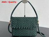 Bottega Veneta Swing Inkwell Intreccio Leather Top Handle Bag with Double Coaxial Strap Replica