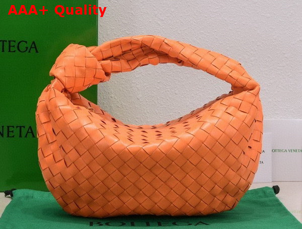 Bottega Veneta Teen Jodie Orange Lambskin Replica