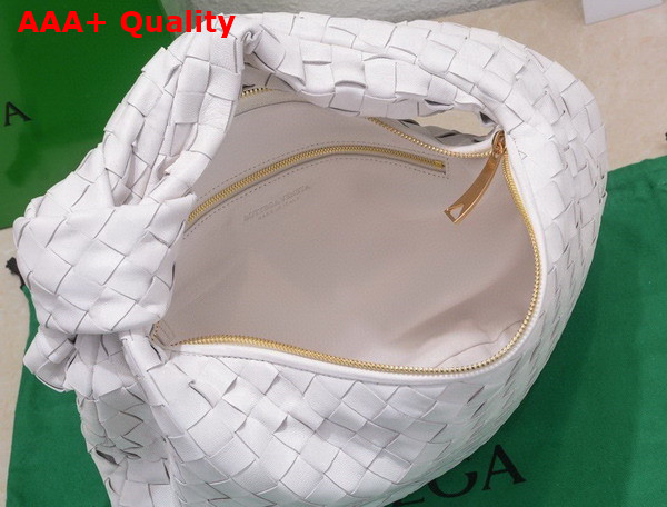 Bottega Veneta Teen Jodie White Lambskin Replica