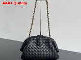 Bottega Veneta Teen Lauren 1980 with Chain Black Padded Intrecciato Leather Replica