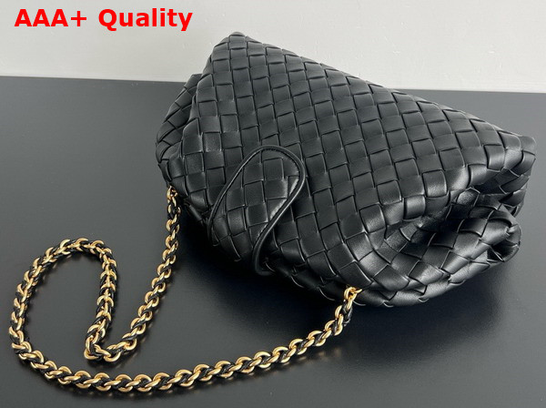 Bottega Veneta Teen Lauren 1980 with Chain Black Padded Intrecciato Leather Replica