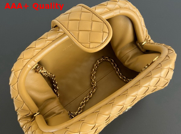 Bottega Veneta Teen Lauren 1980 with Chain Dark Praline Padded Intrecciato Leather Replica