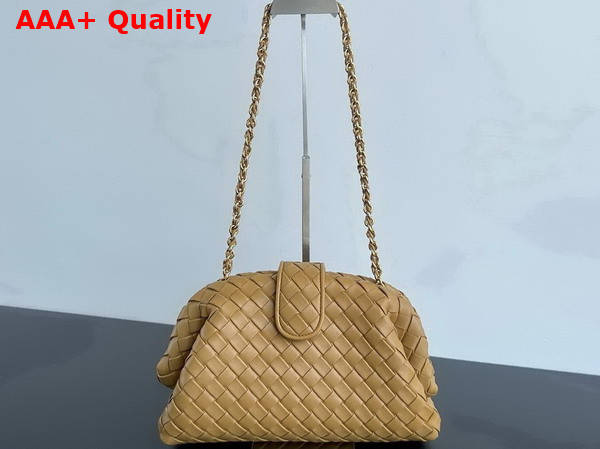 Bottega Veneta Teen Lauren 1980 with Chain Dark Praline Padded Intrecciato Leather Replica