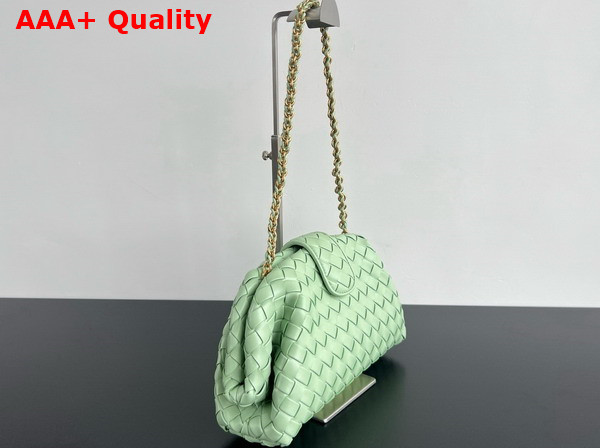 Bottega Veneta Teen Lauren 1980 with Chain Fresh Mint Padded Intrecciato Leather Replica