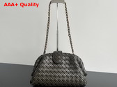 Bottega Veneta Teen Lauren 1980 with Chain Kaki Padded Intrecciato Leather Replica