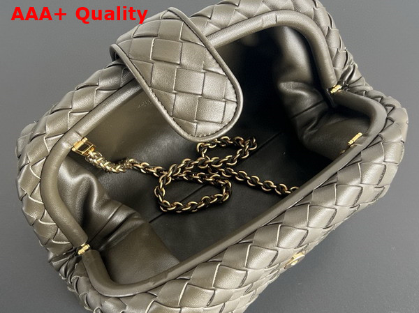 Bottega Veneta Teen Lauren 1980 with Chain Kaki Padded Intrecciato Leather Replica