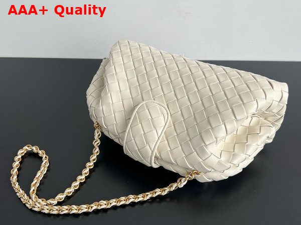 Bottega Veneta Teen Lauren 1980 with Chain Sea Salt Padded Intrecciato Leather Replica