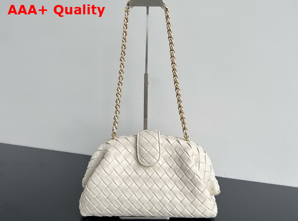 Bottega Veneta Teen Lauren 1980 with Chain Sea Salt Padded Intrecciato Leather Replica