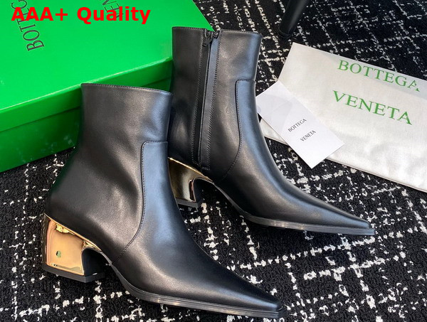 Bottega Veneta Tex Ankle Boot in Black Calfskin Replica