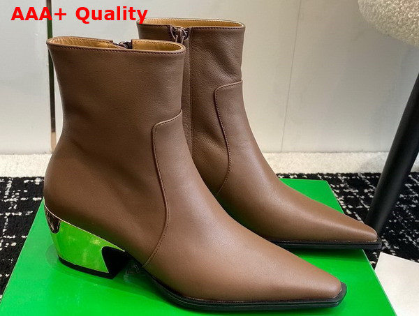 Bottega Veneta Tex Ankle Boot in Brown Calfskin Replica