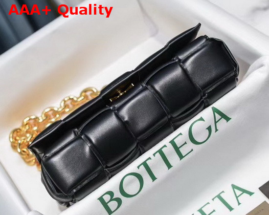 Bottega Veneta The Chain Cassette in Black with Gold Chain Replica