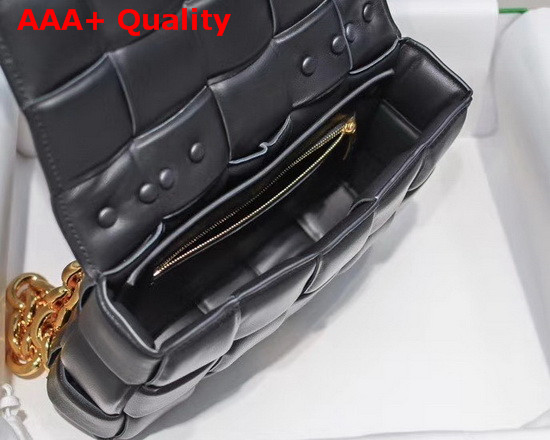 Bottega Veneta The Chain Cassette in Black with Gold Chain Replica