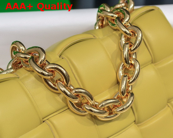 Bottega Veneta The Chain Cassette in Corn Maxi Intrecciato Nappa Leather Replica