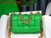 Bottega Veneta The Chain Cassette in Grass Maxi Intrecciato Nappa Leather Replica