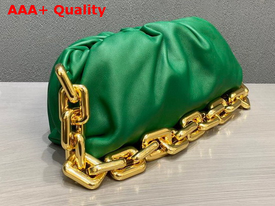 Bottega Veneta The Chain Pouch Green Calfskin Replica