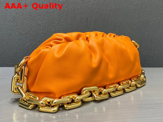 Bottega Veneta The Chain Pouch Orange Calfskin Replica