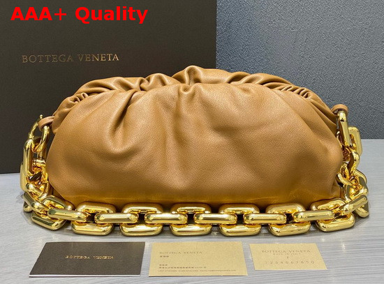 Bottega Veneta The Chain Pouch Tan Calfskin Replica