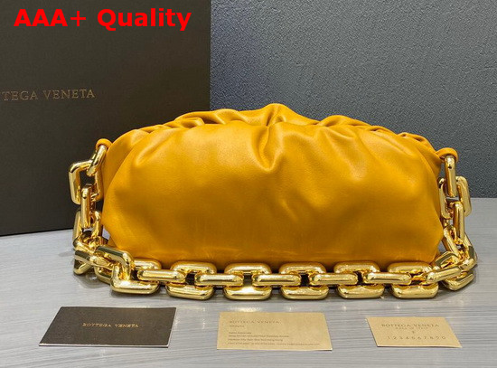 Bottega Veneta The Chain Pouch Yellow Calfskin Replica