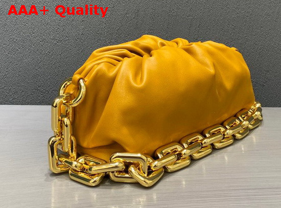 Bottega Veneta The Chain Pouch Yellow Calfskin Replica