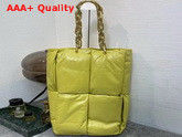 Bottega Veneta The Chain Tote in Corn Padded Intrecciato Calf Leather Replica