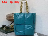 Bottega Veneta The Chain Tote in Linoleum Padded Intrecciato Calf Leather Replica