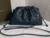 Bottega Veneta The Pouch 20 in Deep Blue Maxi Intreccio