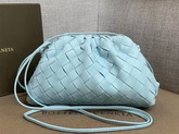 Bottega Veneta The Pouch 20 in Sky Blue Maxi Woven Leather