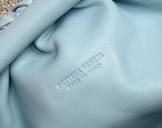 Bottega Veneta The Pouch 20 in Sky Blue Maxi Woven Leather