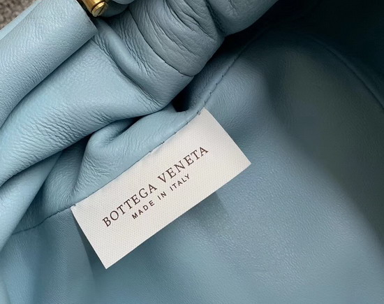 Bottega Veneta The Pouch 20 in Sky Blue Maxi Woven Leather